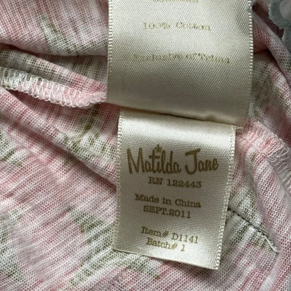 Matilda Jane Girls Serendipity 100% Cotton Pink Spring Joanna Wrap Dress Size 4‎